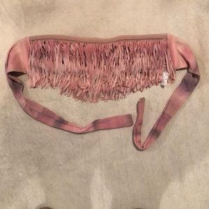 L space ombré fringe swim top